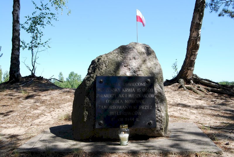 The Commemoration of the massacre site in Nowopol On a hill in the woods